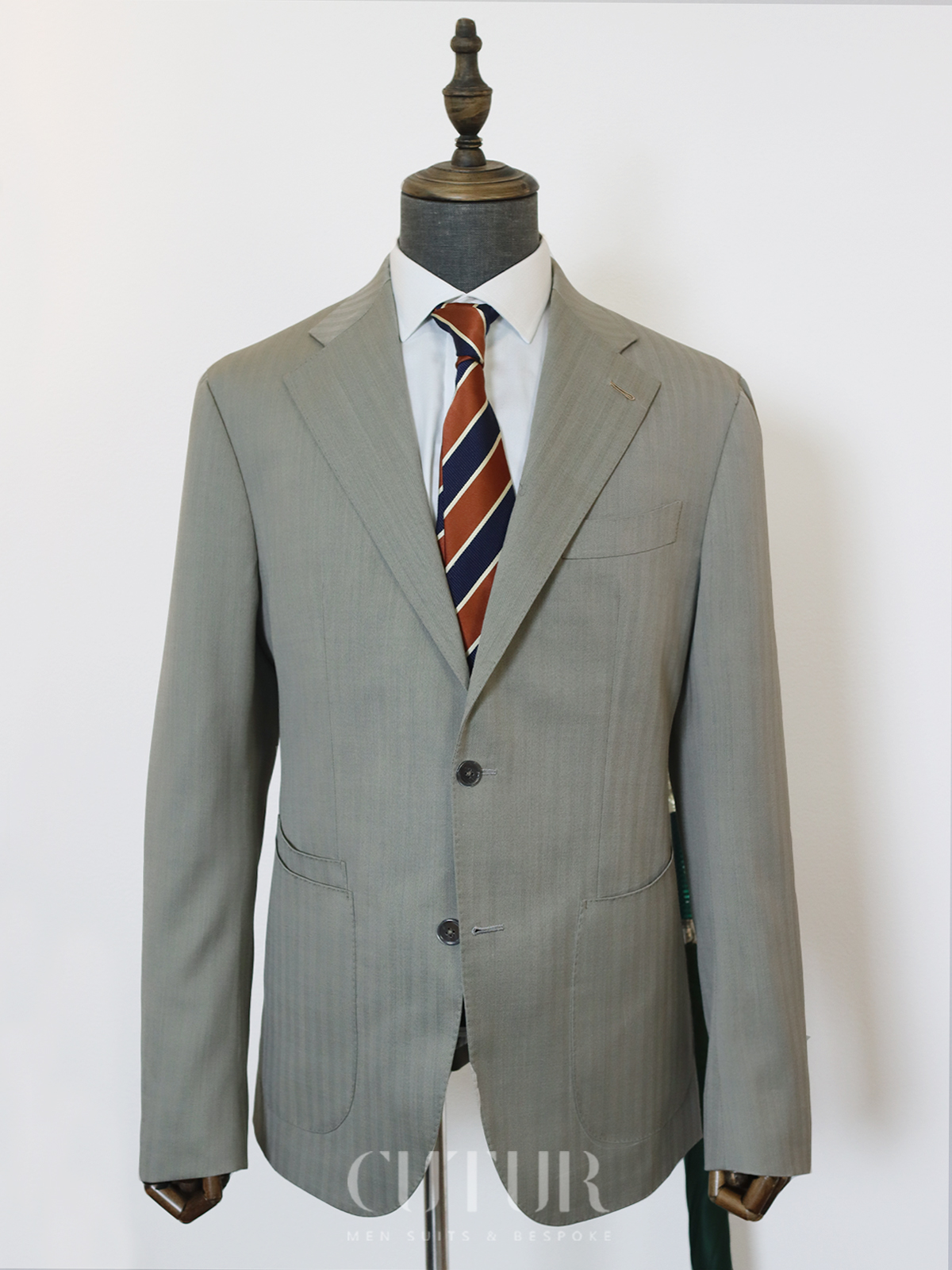 【Blue Label】Brown Aaron Light Green Solaro Jacket