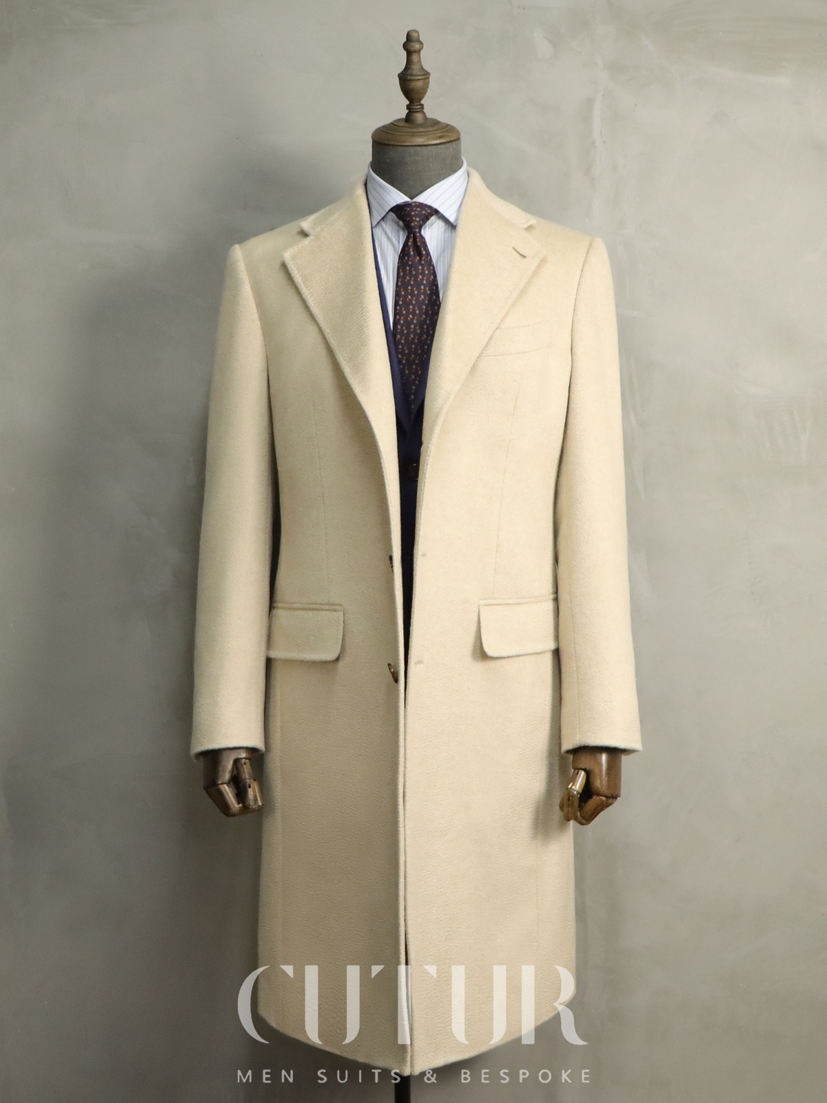 Handmade 100%Cashmere Overcoat