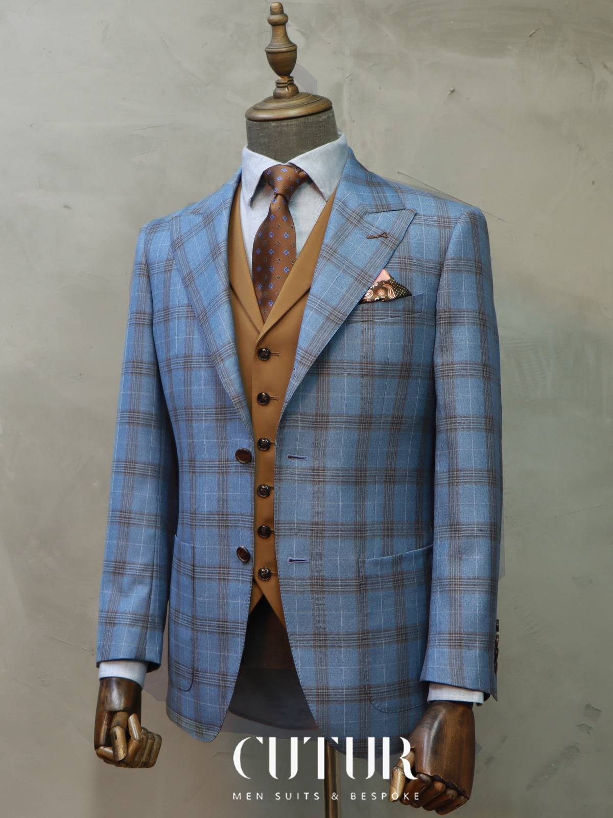 【Blue Label】Tessilstrona Fashion Check Suit