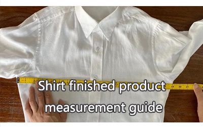 Shirt finished product measurement guide