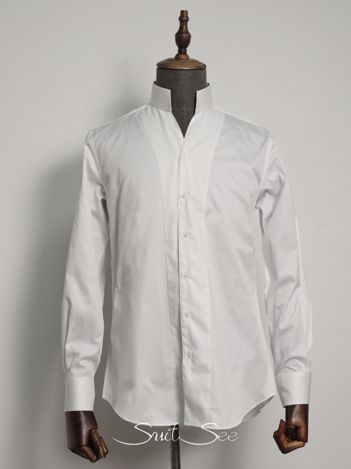 New Design V  Shape Openning Mandarin Front Splicing Other Fabric