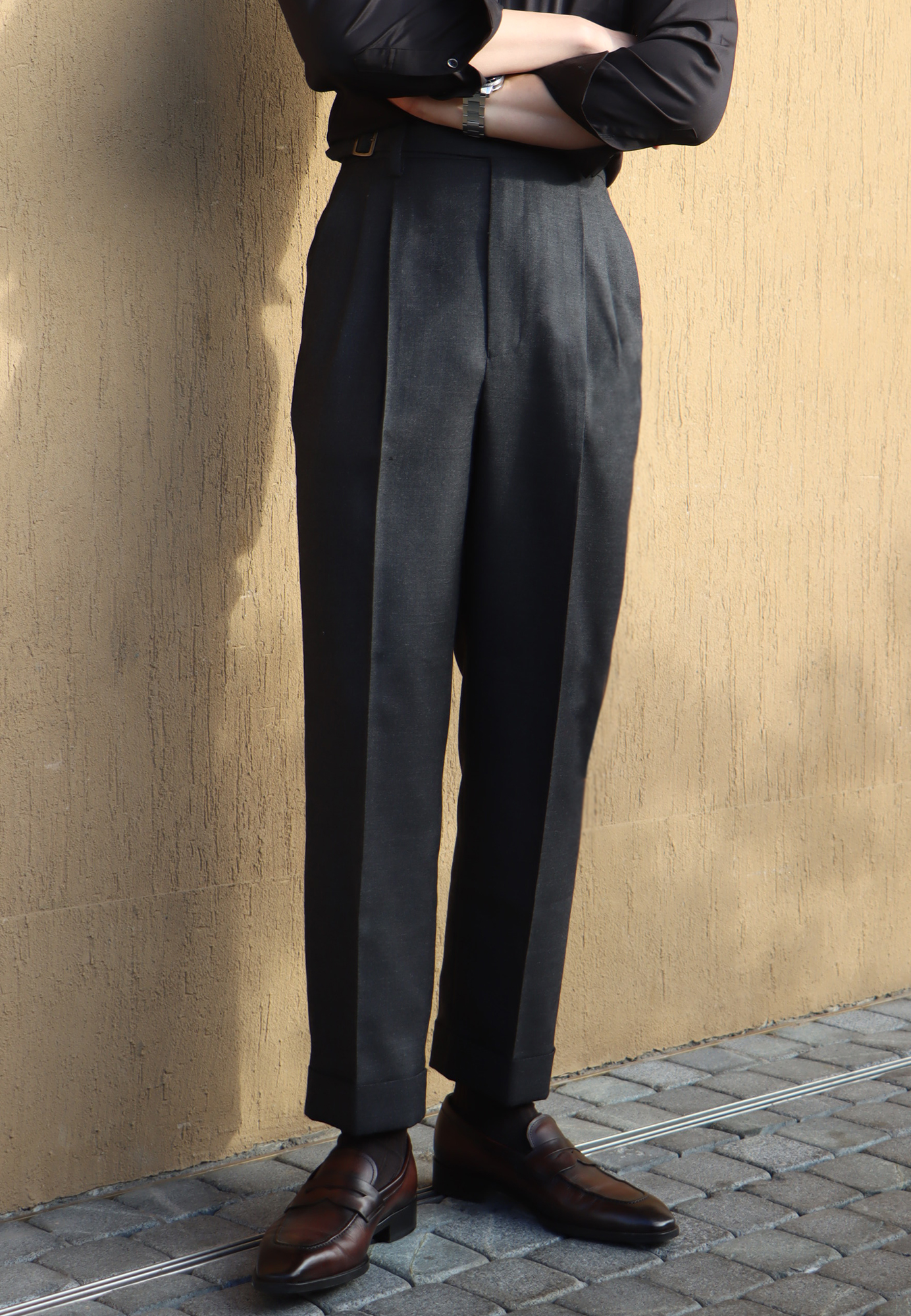 Single Side Gurkha Flannel Trousers