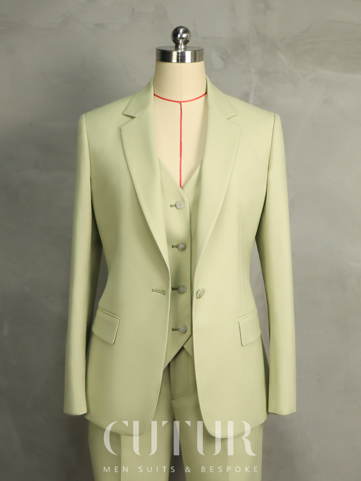 【Green Label】Mint Soft British Style Business Women Suit 