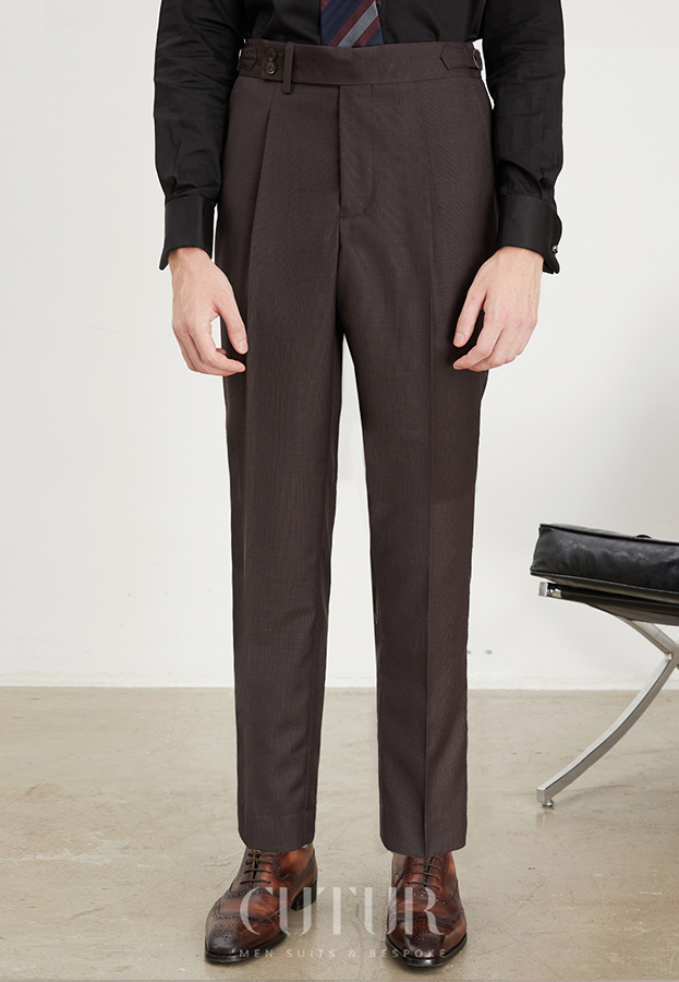 Brown Check Naples Style Trouser
