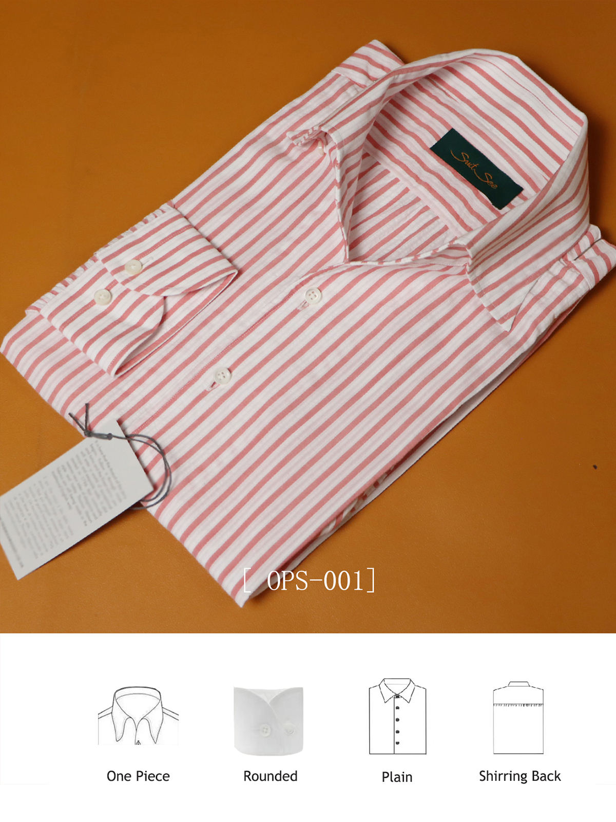 One Piece Collar Shirring Shoulder Shirt S18036